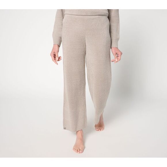 Barefoot Dreams Women's Petite Pants PS CozyChic Ultra Lite Stripe Gray A680700 - Picture 1 of 4